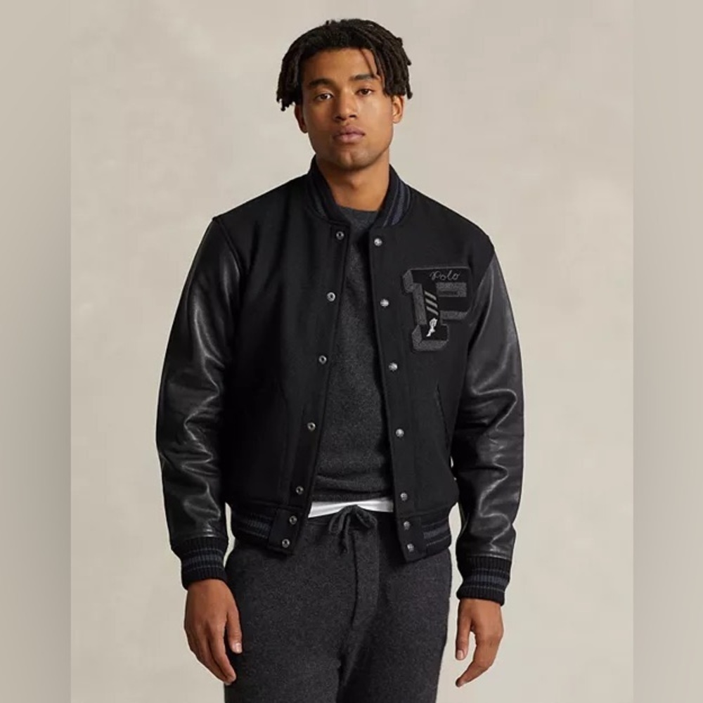 Polo by Ralph Lauren Black Bomber Jacket Polo Ralph Lauren
Mixed Media Letterman